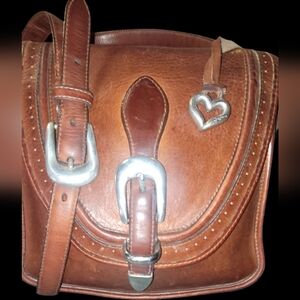 Brighton Brown Leather Shoulder / Crossbody Bag